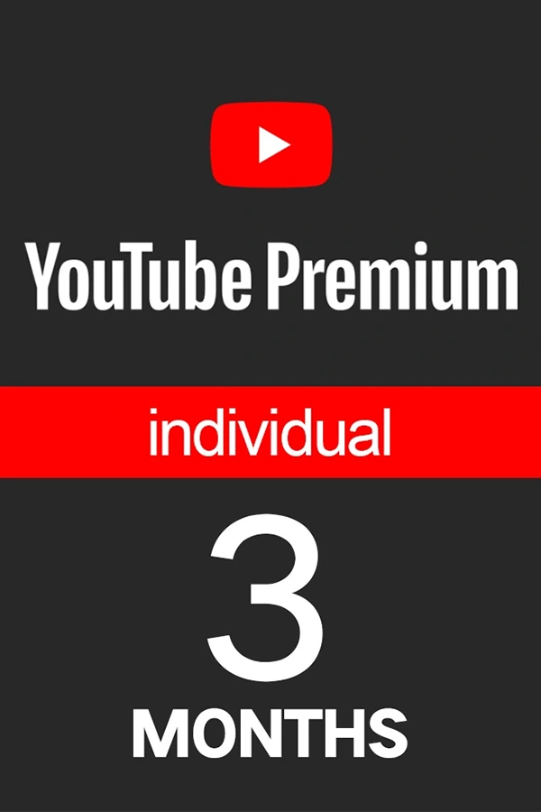 YouTube Premium: 3 Months Individual Membership - Get Instant Access!