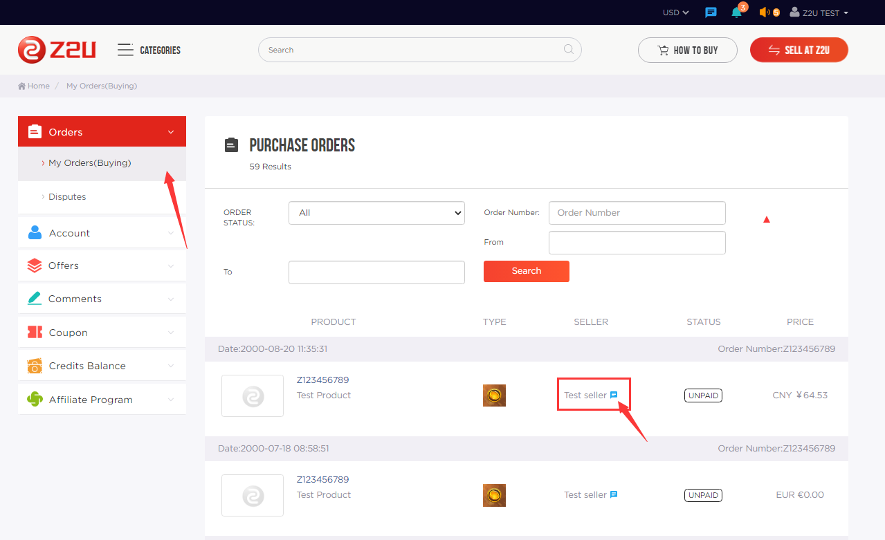 How do I contact the seller?