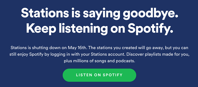 Spotify Decided to Shut Down Spotify Stations App on May 16th.png