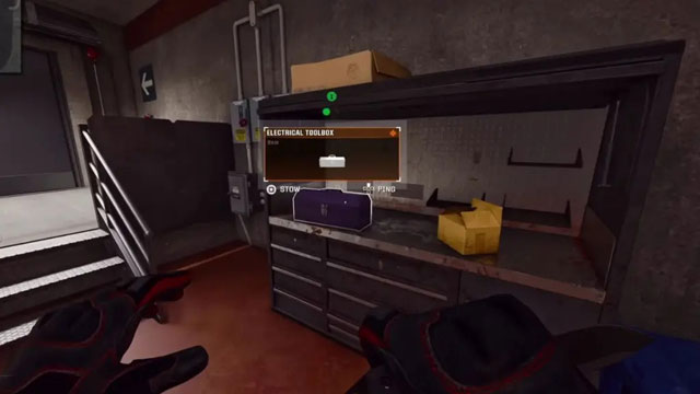 Enter the Stadium and Secure an Electrical Toolbox