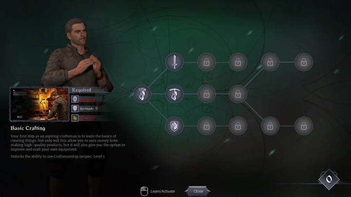 Skill Unlocks Depend on Attributes and Trainers