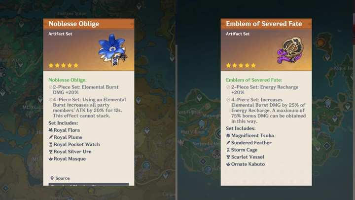 Noblesse Oblige and Emblem of Severed Fate