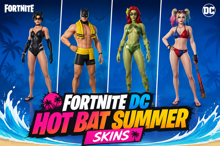 Fortnite DC Hot Bat Summer Skins Fortnite DC Hot Bat Summer Skins