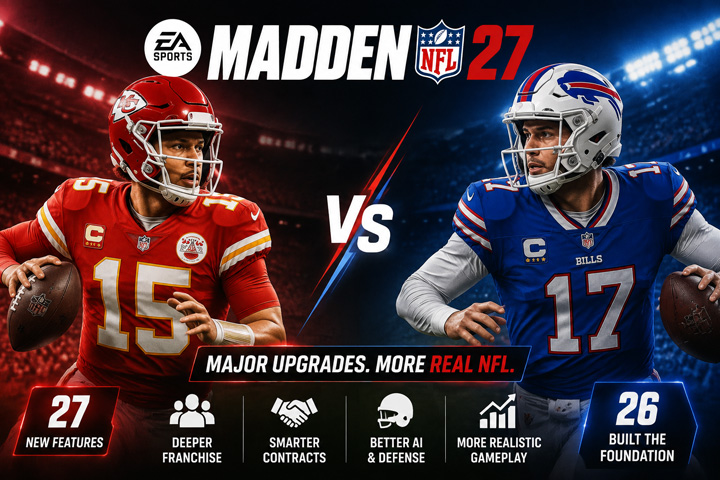 Madden NFL 27 vs Madden NFL 26 Madden NFL 27 vs Madden NFL 26