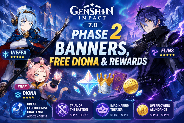 Genshin Impact 7.0 Phase 2 Events Banners, Free Diona & Rewards Genshin Impact 7.0 Phase 2 Events Banners, Free Diona & Rewards