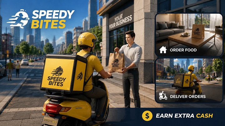 Speedy Bites añade comida a domicilio y una nueva forma de ganar dinero Speedy Bites añade comida a domicilio y una nueva forma de ganar dinero