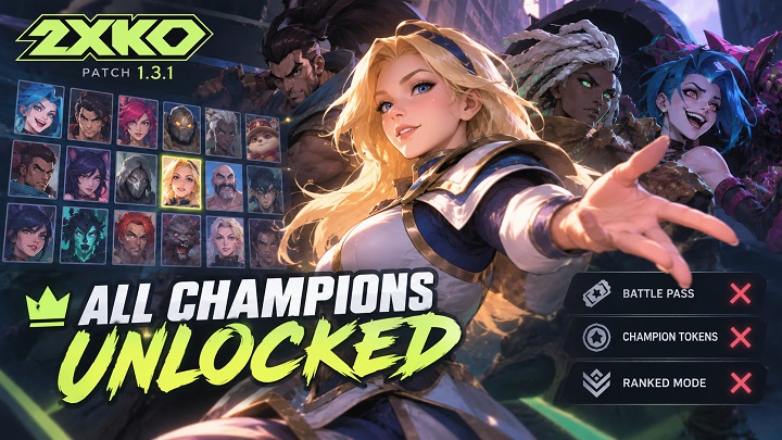Tous les champions sont désormais débloqués Tous les champions sont désormais débloqués